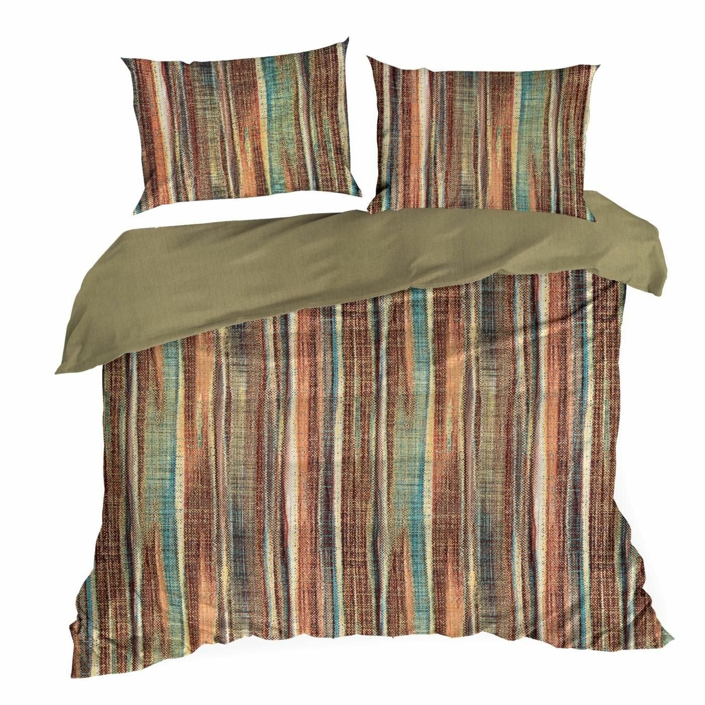 ERFRNY-BEDLINEN-ADA-BROWN-GREEN & ERFRNY-BEDLINEN-ADA-BROWN-GREEN