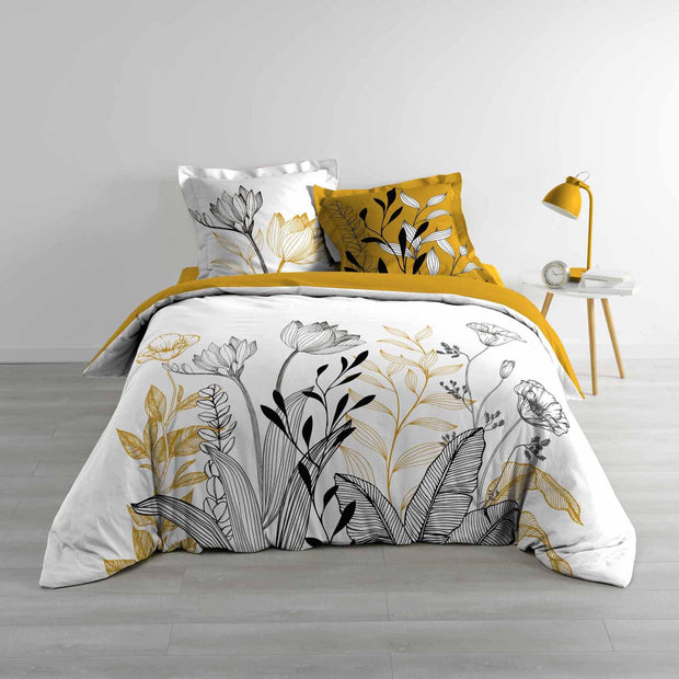 Lenjerie de pat din bumbac, Amelina Galben, 240 x 220 cm (4)