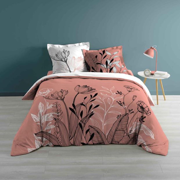U10 Lenjerie de pat din bumbac, Amelina Roz, 240 x 220 cm