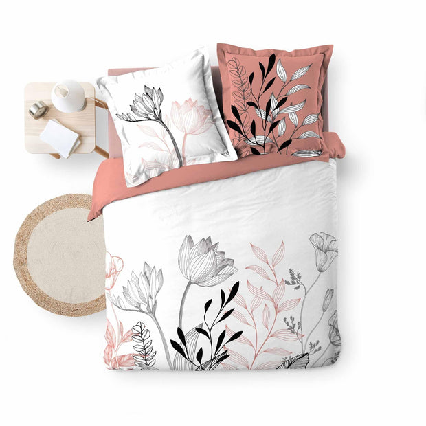 U10 Lenjerie de pat din bumbac, Amelina Roz, 240 x 220 cm