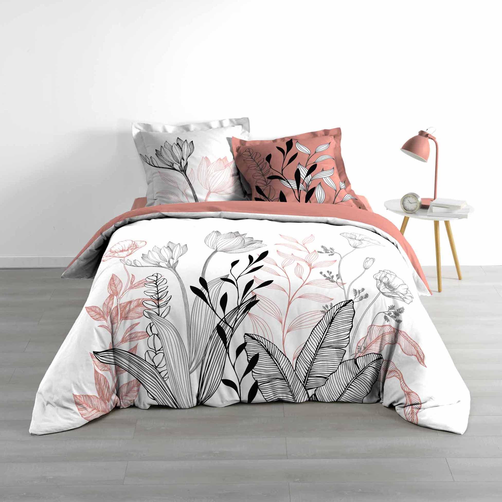 U10 Lenjerie de pat din bumbac, Amelina Roz, 240 x 220 cm