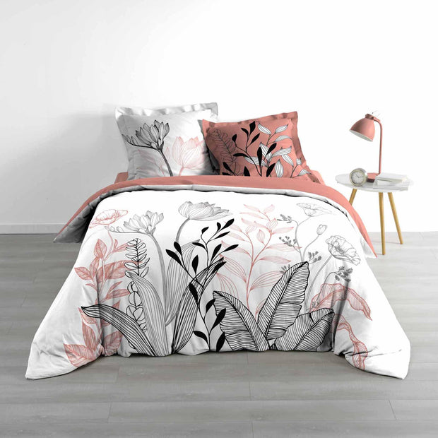 U10 Lenjerie de pat din bumbac, Amelina Roz, 240 x 220 cm