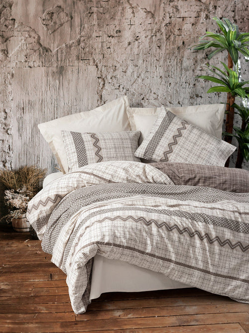 Lenjerie de pat din bumbac, Aren Multicolor, 200 x 220 cm