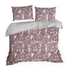 Lenjerie de pat din bumbac, Avinion 4 Bordeaux / Alb & ERFRNY-BEDLINEN-AVINION-4-BURGUNDY-WHITE