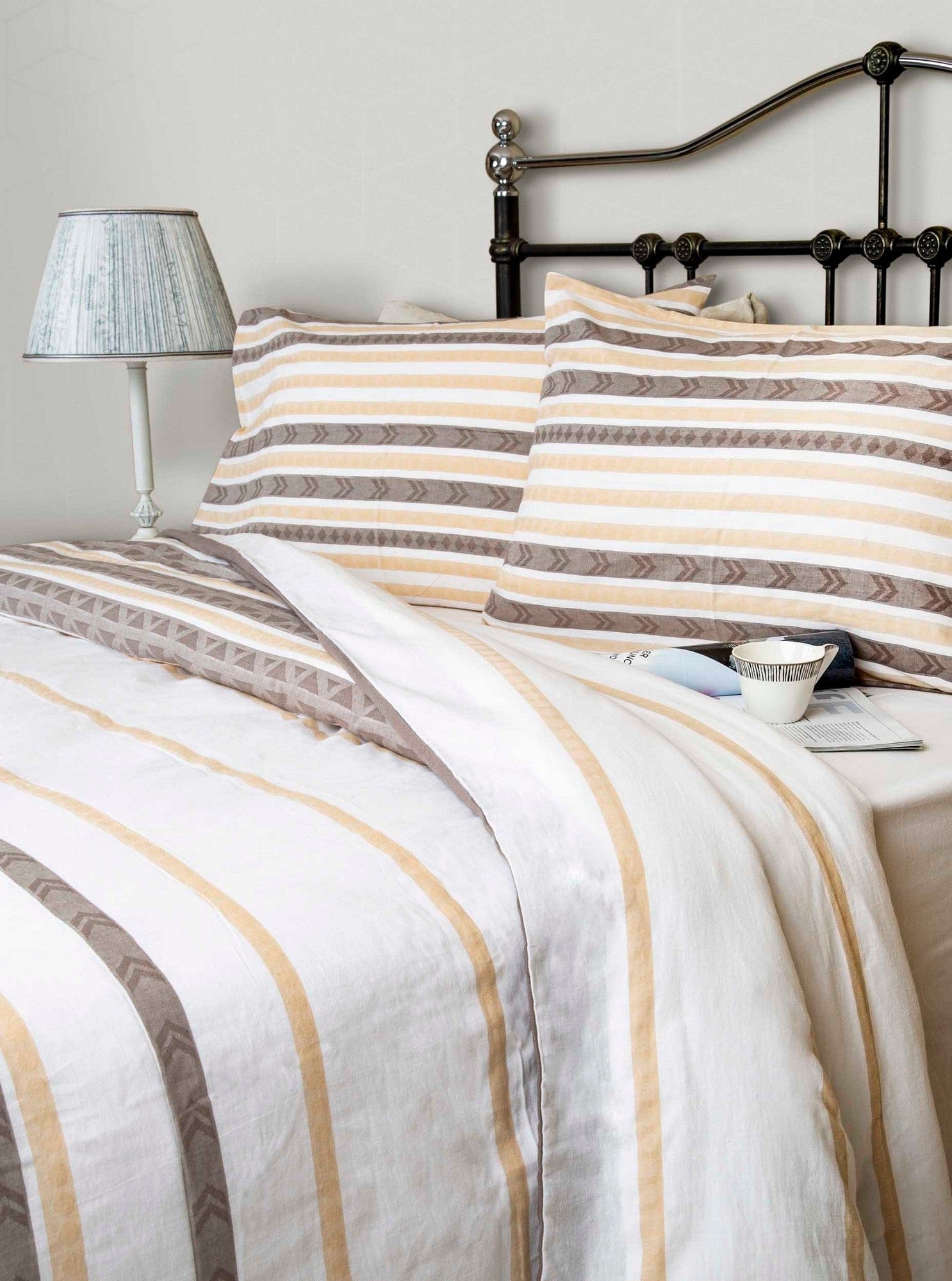 Lenjerie de pat din bumbac, Blake Multicolor, 200 x 220 cm