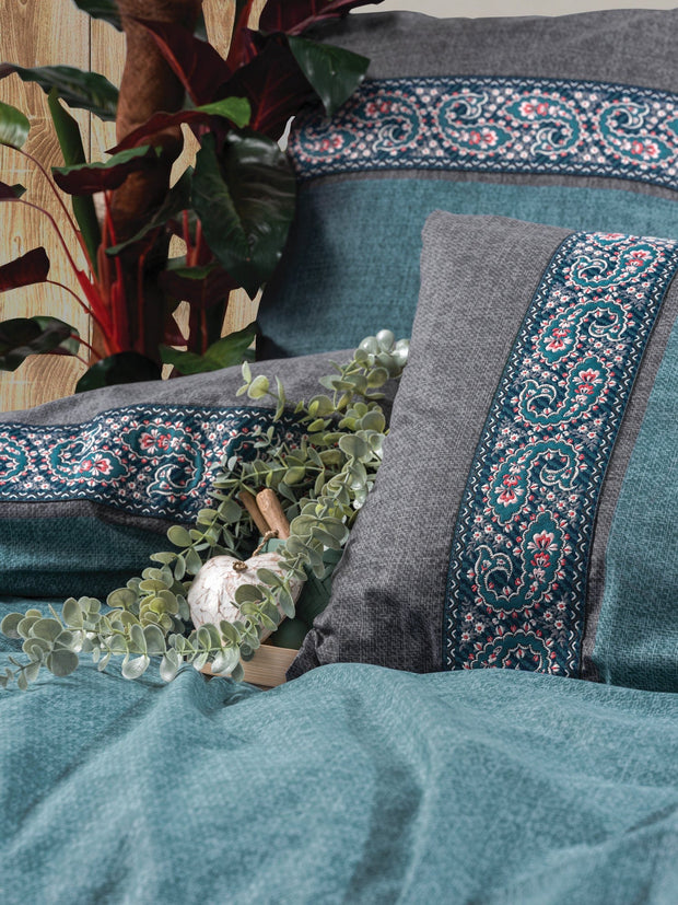 Asir Lenjerie de pat din bumbac, Erna Multicolor, 160 x 220 cm