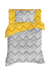 Asir Lenjerie de pat din bumbac, Gray Gri / Galben, 160 x 220 cm
