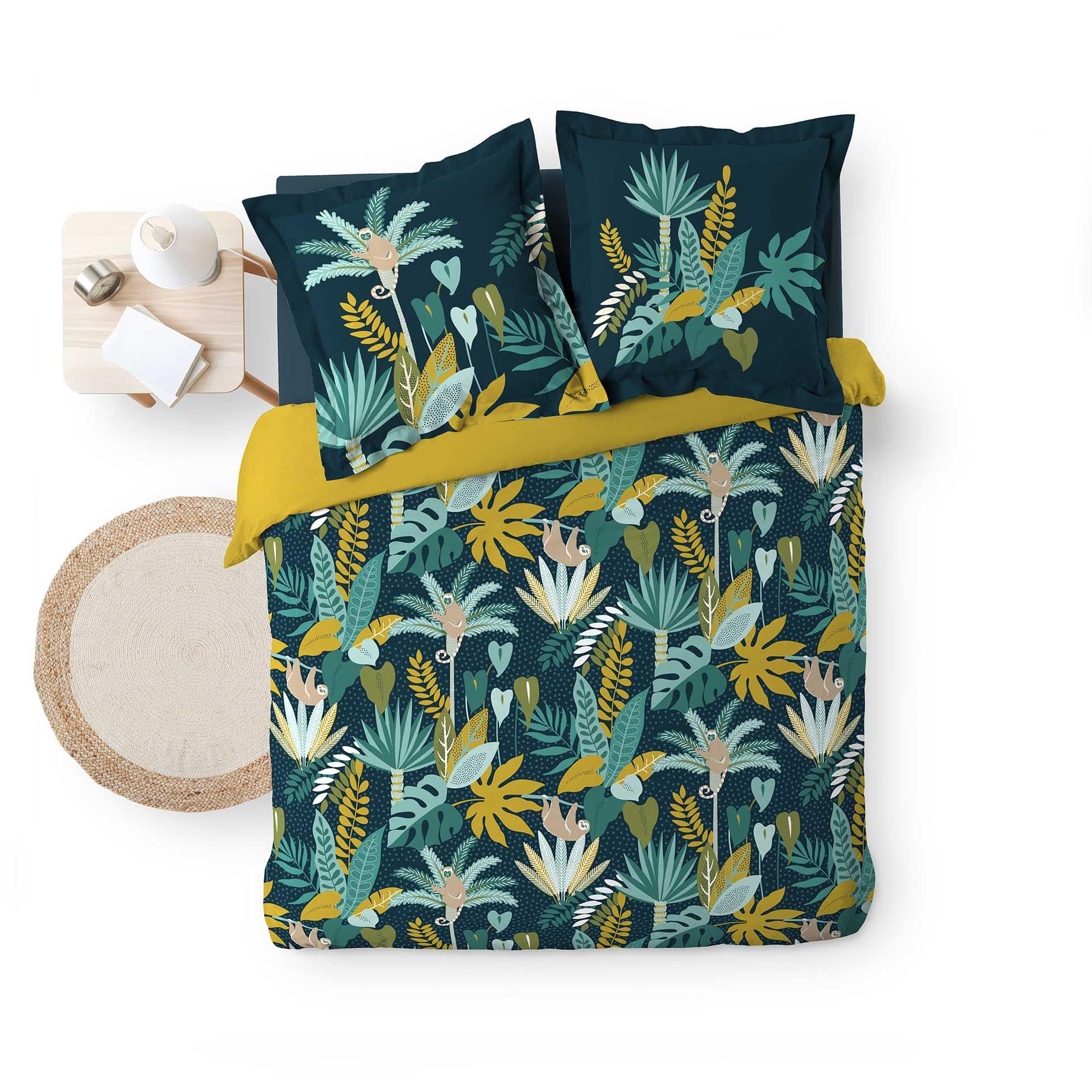 U10 Lenjerie de pat din bumbac, Guinea Verde, 260 x 240 cm