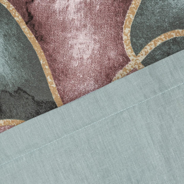 Lenjerie de pat din bumbac, Ida Gri / Verde (2)