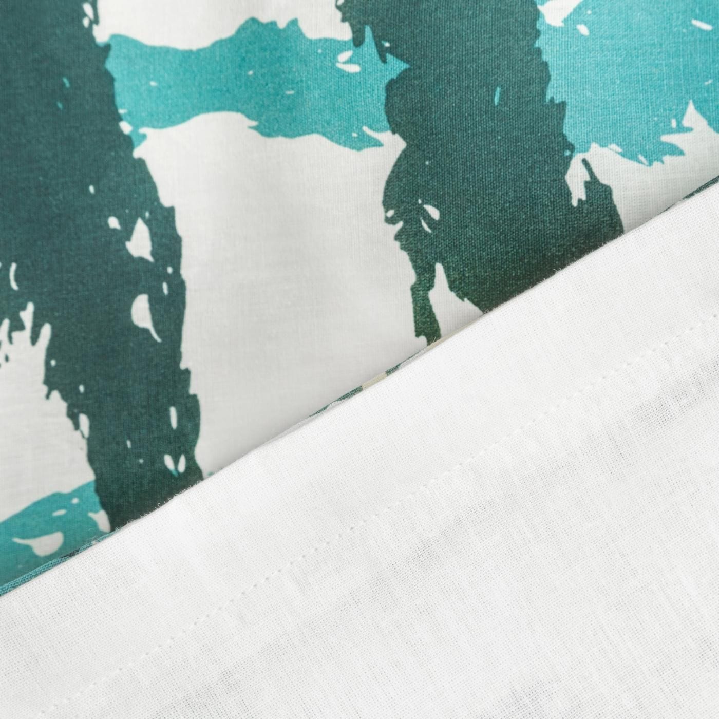 Lenjerie de pat din bumbac, Ida Turcoaz / Galben (2)