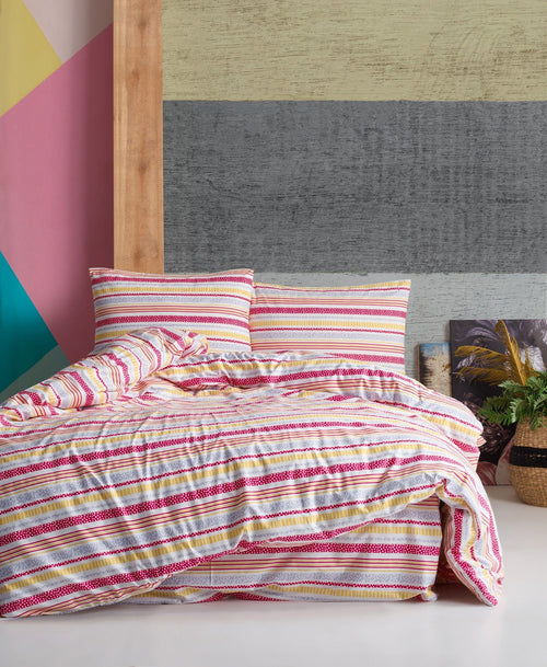 Asir Lenjerie de pat din bumbac, İva Multicolor, 200 x 220 cm