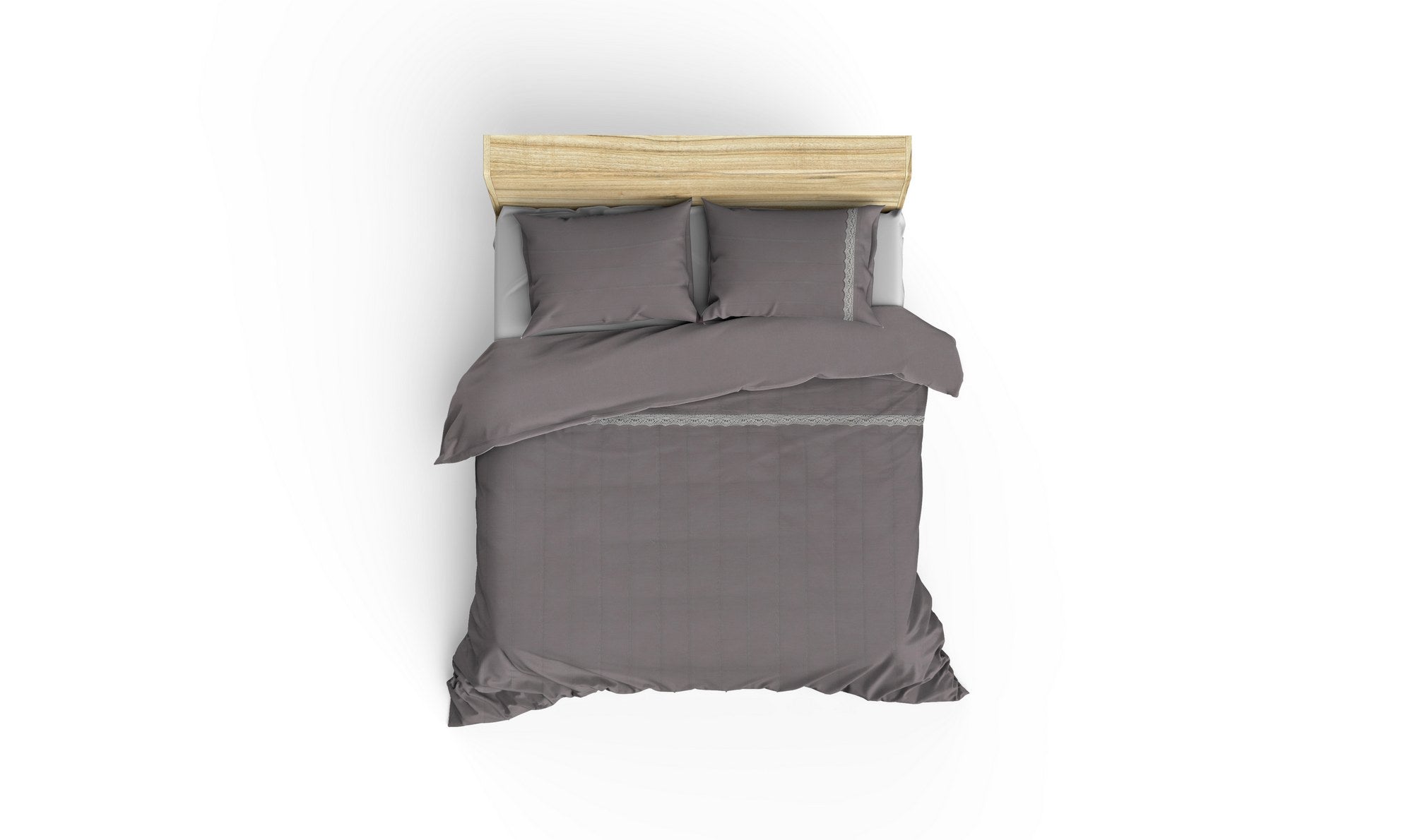 Asir Lenjerie de pat din bumbac, Jasmin Gri, 200 x 220 cm
