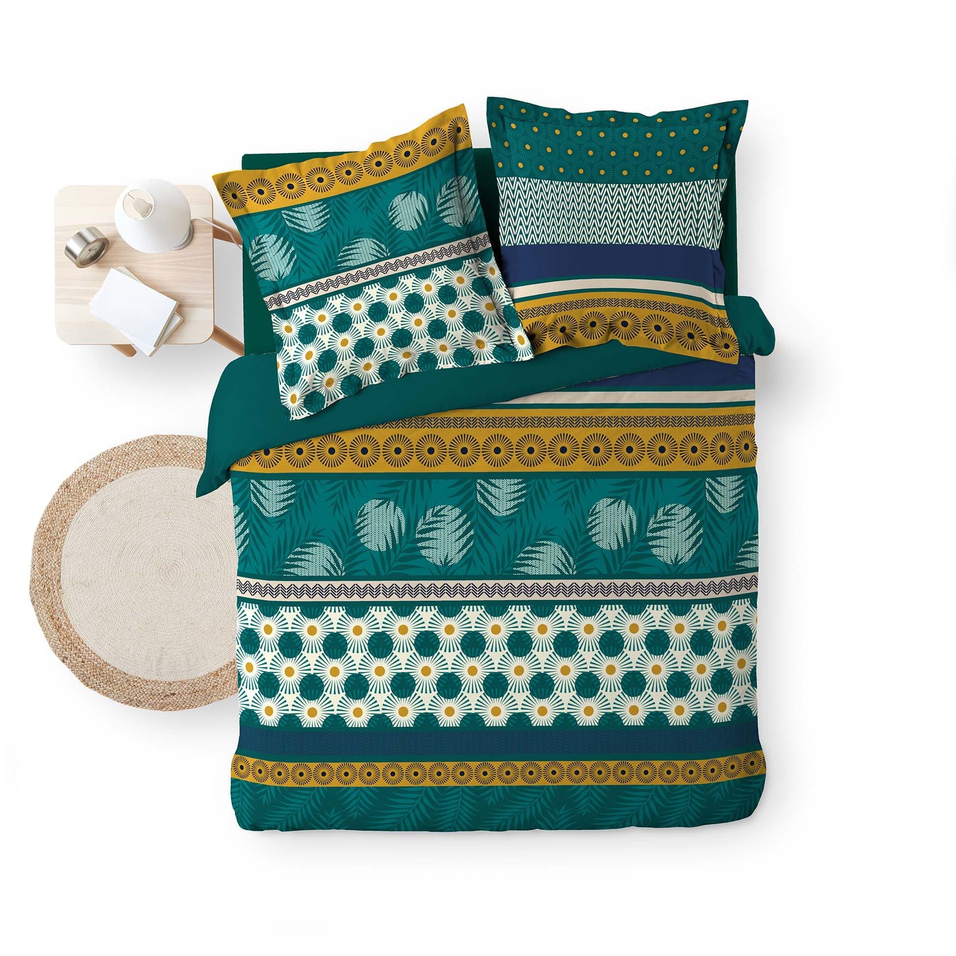 U10 Lenjerie de pat din bumbac, Lauralys Multicolor, 260 x 240 cm