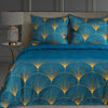 Lenjerie de pat din bumbac, Lotos 1 Bleumarin (1)