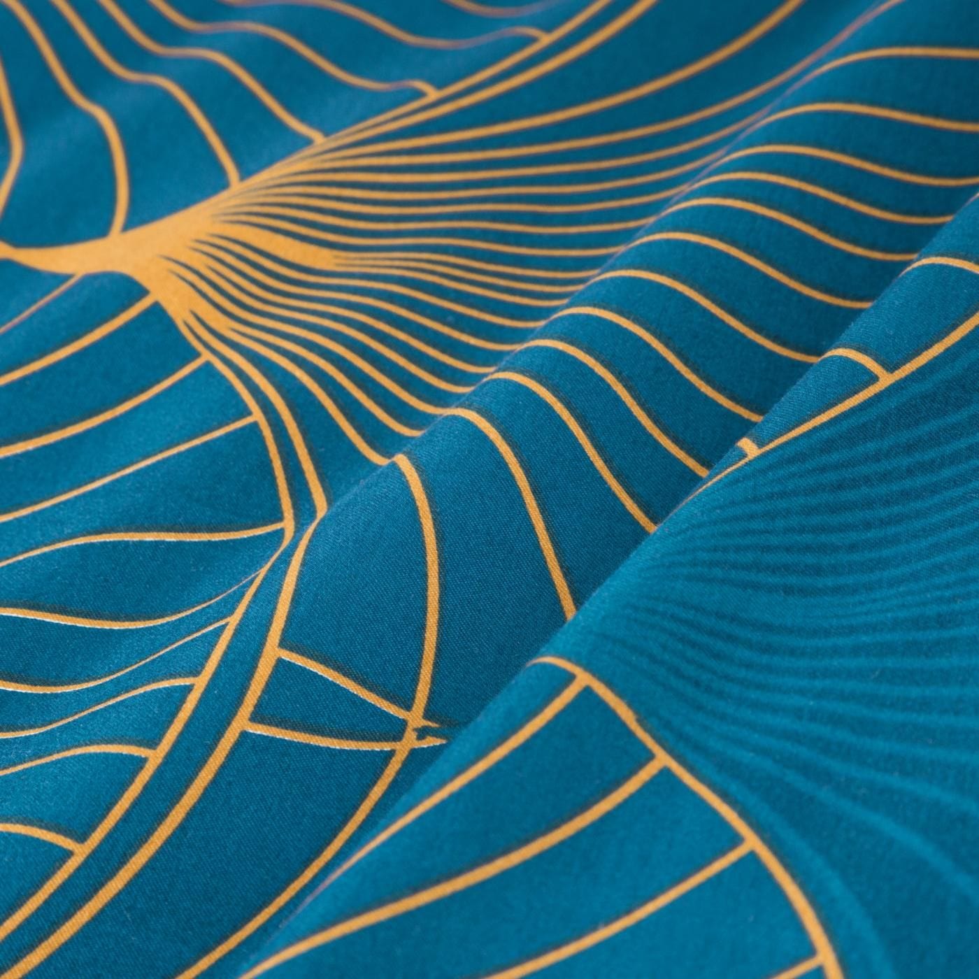 Lenjerie de pat din bumbac, Lotos 1 Bleumarin (2)