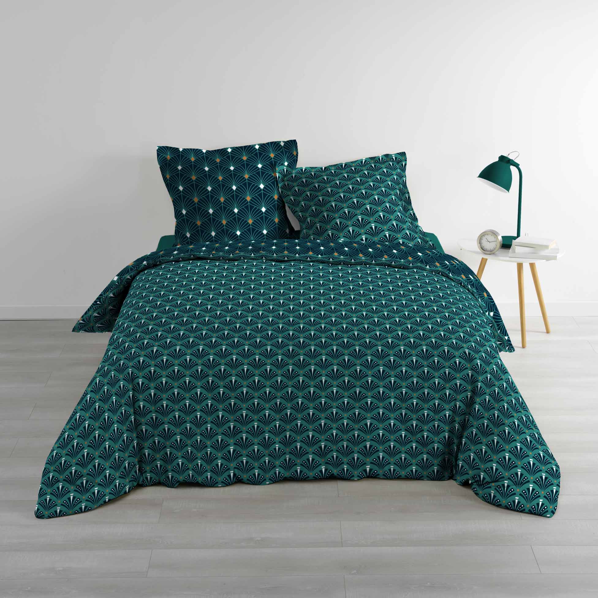 Lenjerie de pat din bumbac, Meloe Albastru, 260 x 240 cm (5)