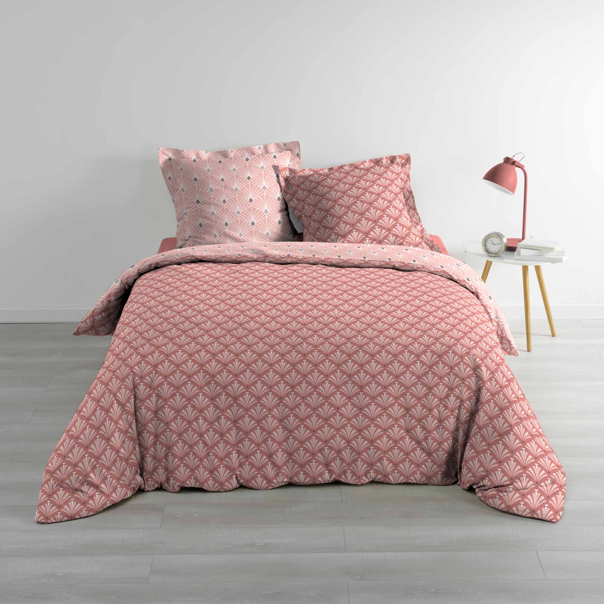 Lenjerie de pat din bumbac, Meloe Roz, 240 x 220 cm (5)