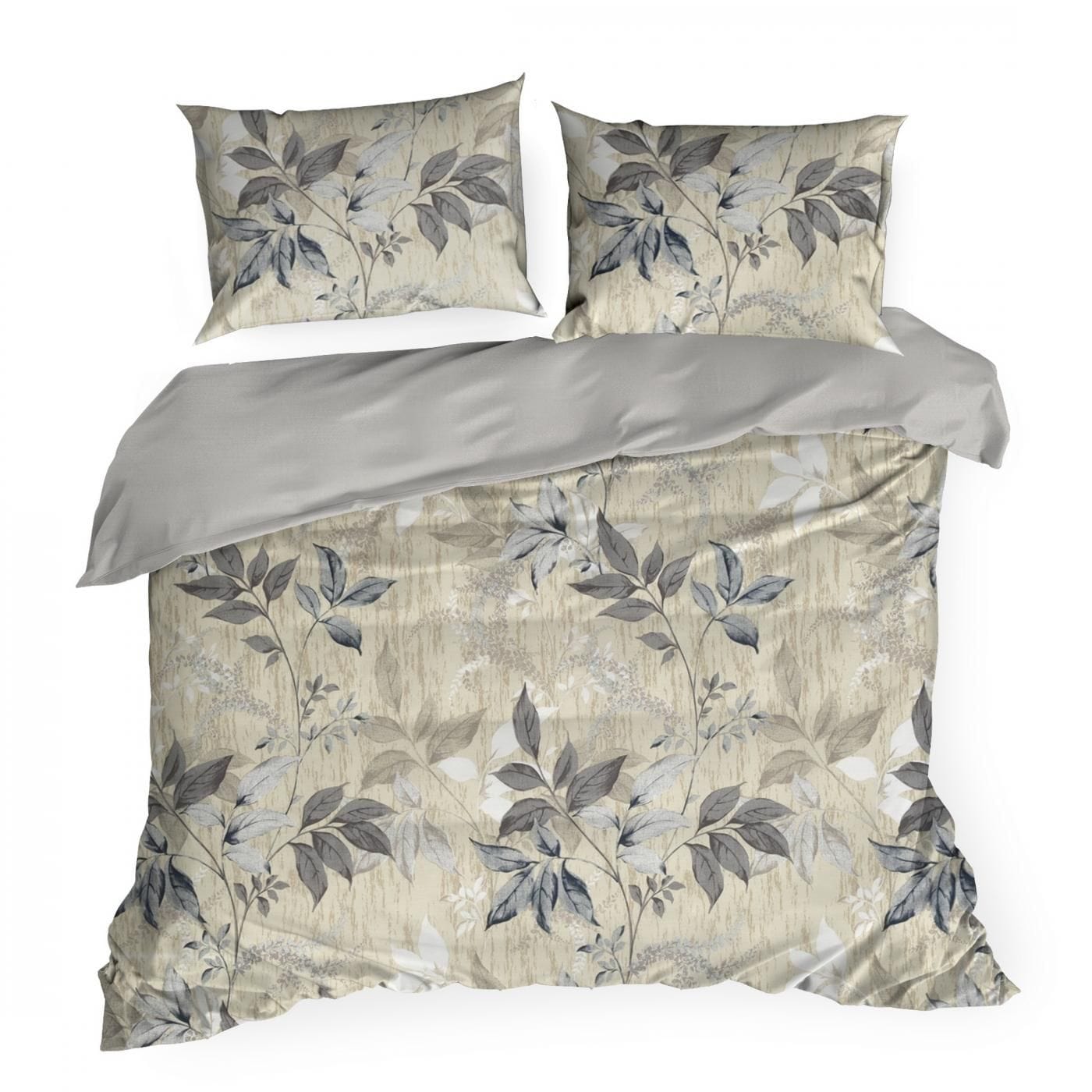 Lenjerie de pat din bumbac, Monte 1 Bej / Gri, 140 x 200 cm