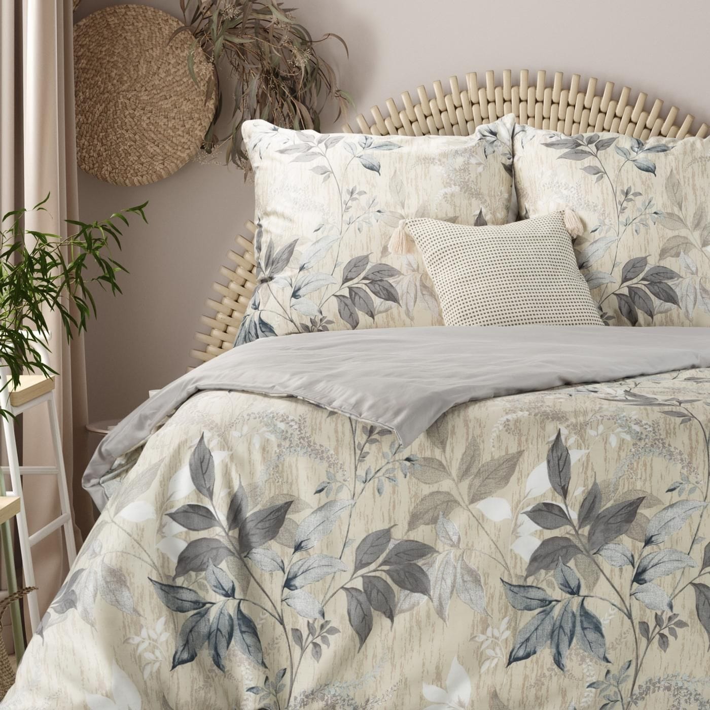 Lenjerie de pat din bumbac, Monte 1 Bej / Gri, 140 x 200 cm (1)