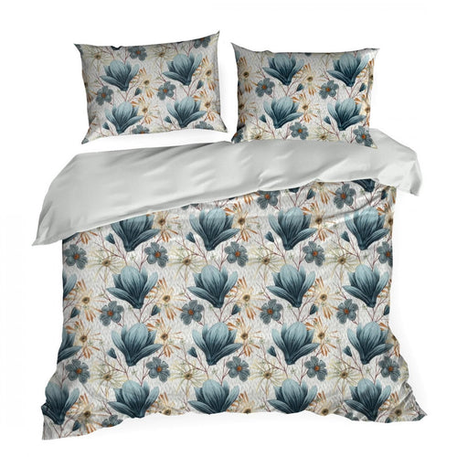 Lenjerie de pat din bumbac, Monte 2 Bej / Gri & ERFRNY-BEDLINEN-MONTE-2-BEIGE-STEEL