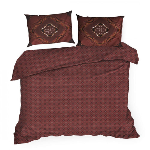 Lenjerie de pat din bumbac, Morocco 2 Burgundy & ERFRNY-BEDLINEN-MOROCCO-2-BURGUNDY