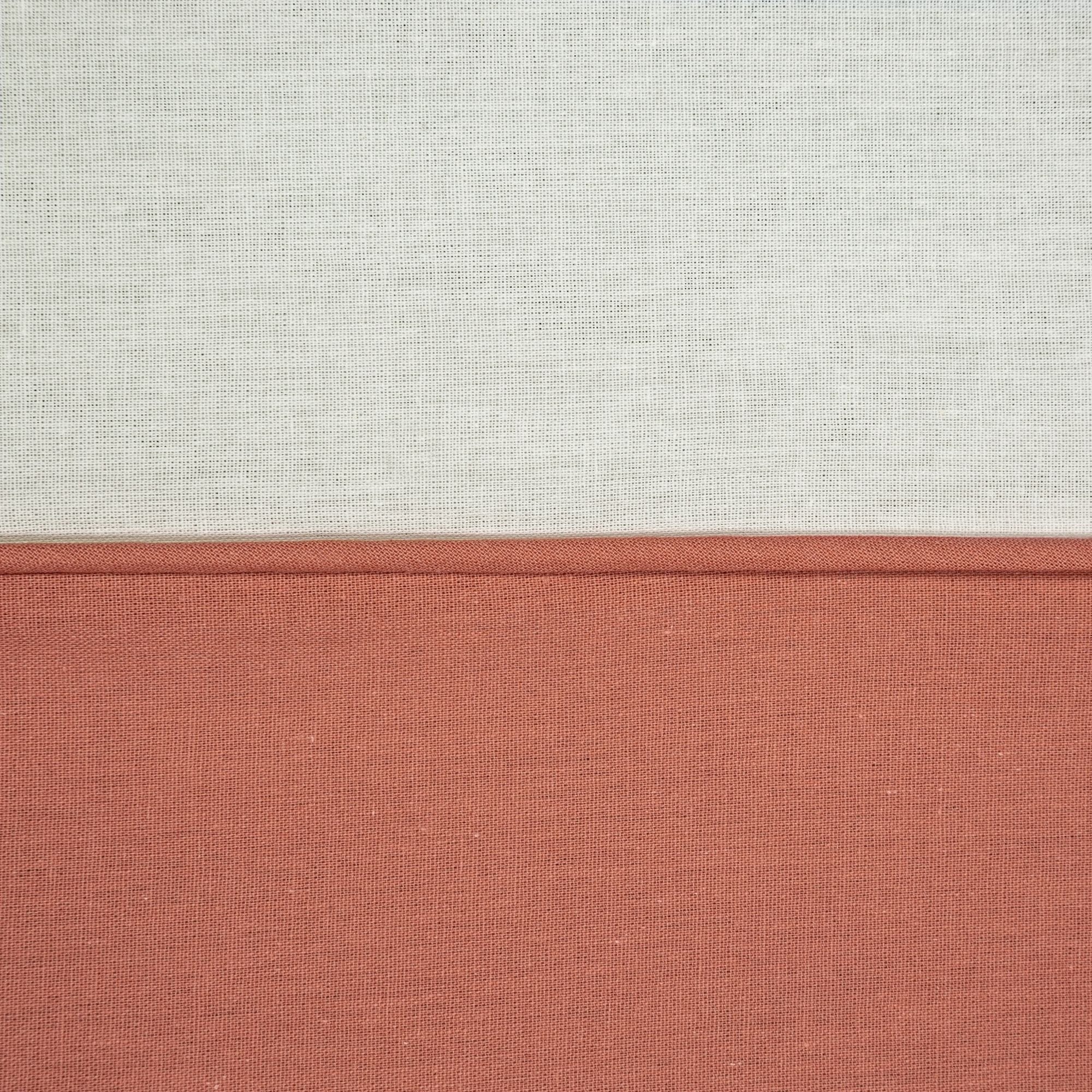 Lenjerie de pat din bumbac, Novad Alb / Caramiziu, 140 x 200 cm (2)