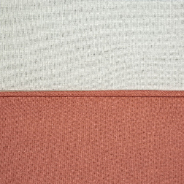 Lenjerie de pat din bumbac, Novad Alb / Caramiziu, 140 x 200 cm (2)