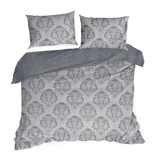 Lenjerie de pat din bumbac, Palermo 10 Gri & ERFRNY-BEDLINEN-PALERMO-10-GRAY