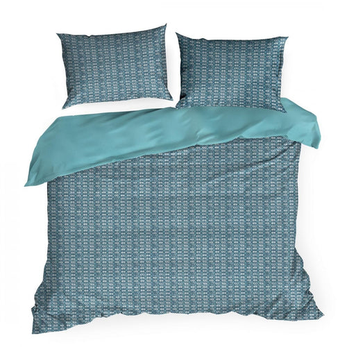 Lenjerie de pat din bumbac, Palermo 5 Albastru & ERFRNY-BEDLINEN-PALERMO-5-BLUE