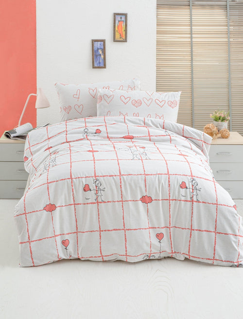 Lenjerie de pat din bumbac, Pink Multicolor, 160 x 220 cm