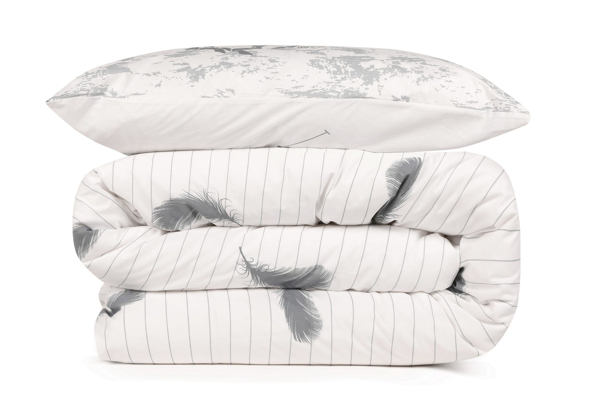 Lenjerie de pat din bumbac Ranforce, Beverly Hills Polo Club BHPC 034 Alb / Gri, 200 x 220 cm (2)