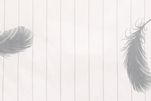 Lenjerie de pat din bumbac Ranforce, Beverly Hills Polo Club BHPC 034 Alb / Gri, 200 x 220 cm (3)