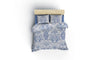Lenjerie de pat din bumbac Ranforce, Egina Albastru / Alb, 200 x 220 cm (2)