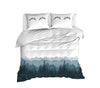 Asir Lenjerie de pat din bumbac Ranforce Eyelash Alb / Bleumarin, 200 x 220 cm