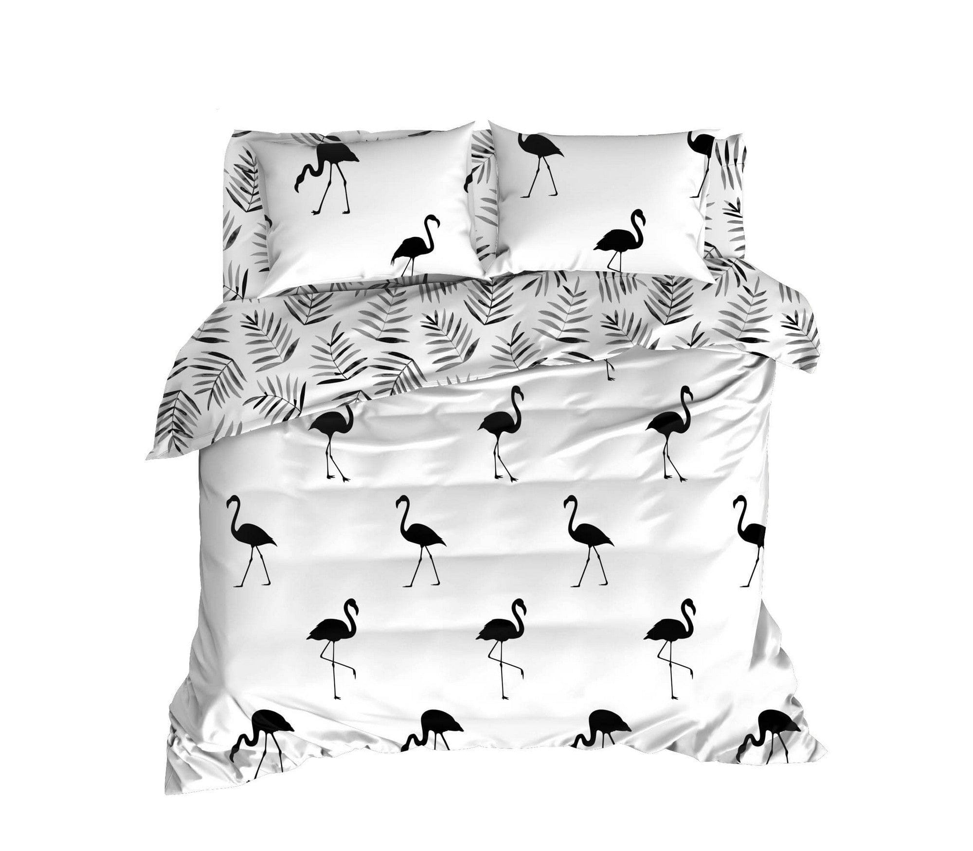 Lenjerie de pat din bumbac Ranforce Hope Alb / Negru, 200 x 220 cm (1)