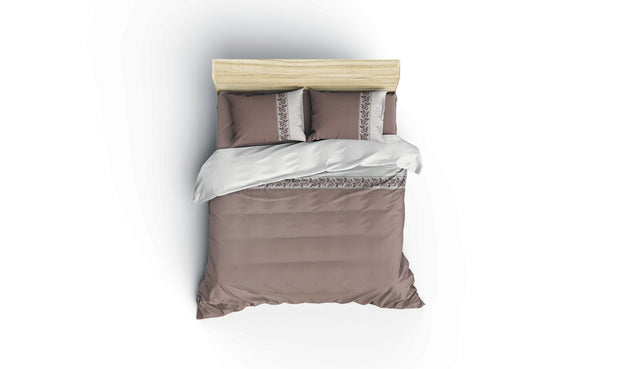 Asir Lenjerie de pat din bumbac Ranforce, Rosinda Bej / Crem, 200 x 220 cm