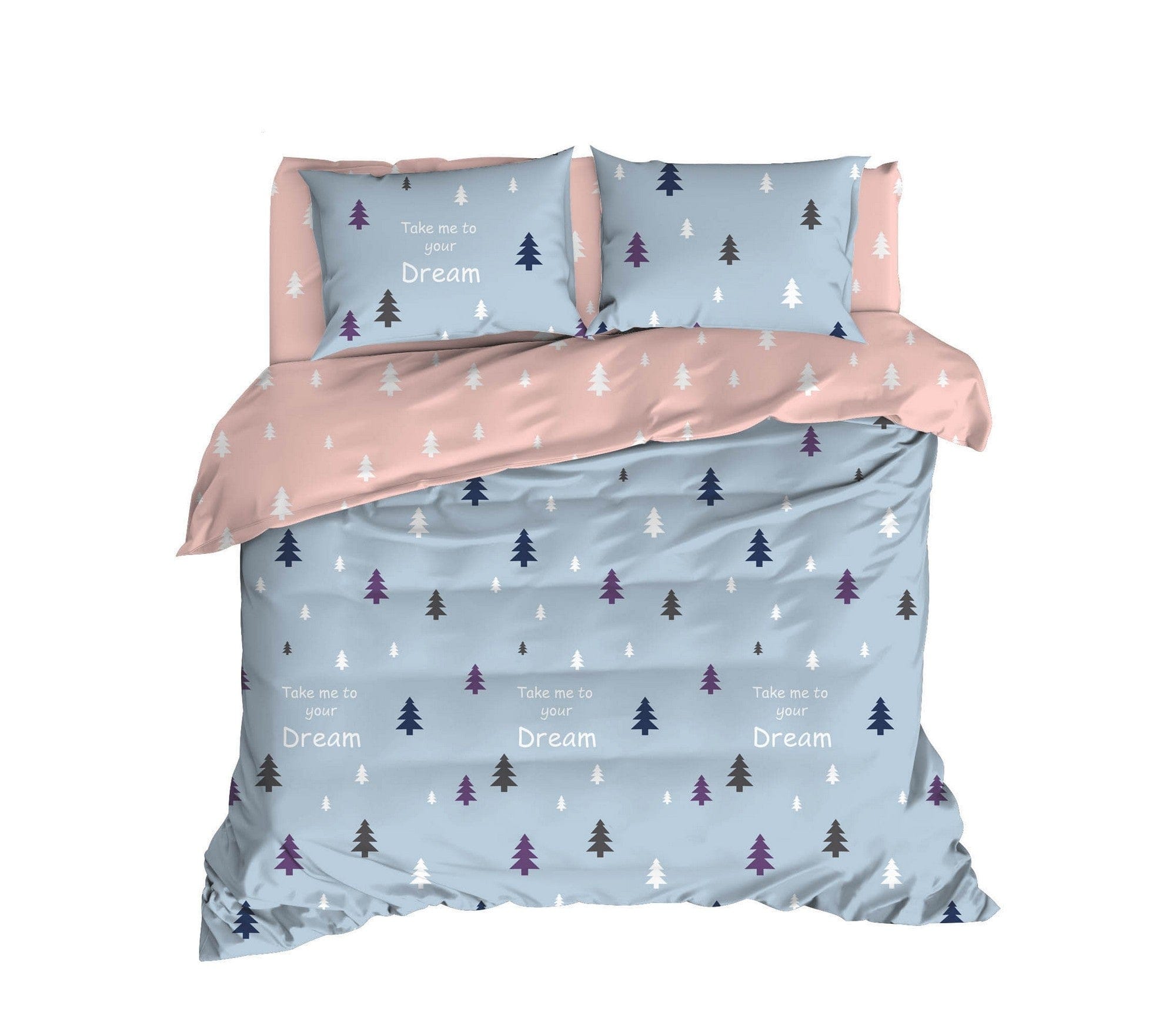 Asir Lenjerie de pat din bumbac Ranforce Takeme Multicolor, 200 x 220 cm