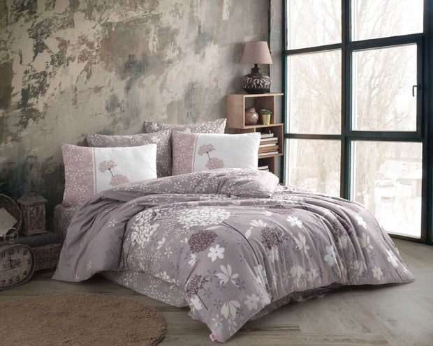 Lenjerie de pat din bumbac, Rixos Maro / Multicolor, 200 x 220 cm