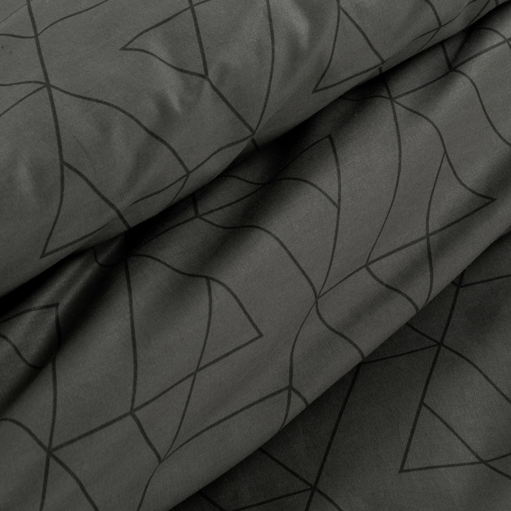 Lenjerie de pat din bumbac, Sara 11 Grafit, 140 x 200 cm (2)