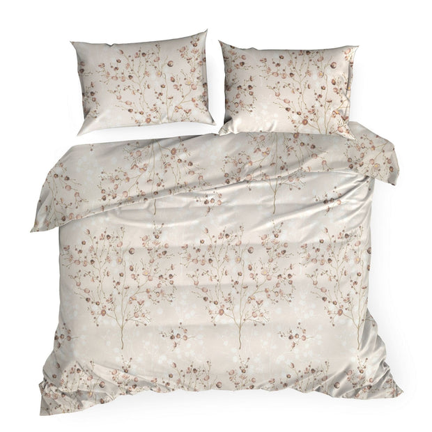 Lenjerie de pat din bumbac, Sara 15 Bej, 140 x 200 cm