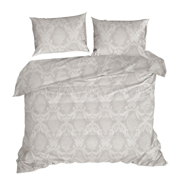 Lenjerie de pat din bumbac, Sara0 5 Argintiu / Alb, 140 x 200 cm