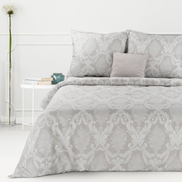 Lenjerie de pat din bumbac, Sara0 5 Argintiu / Alb, 140 x 200 cm (1)