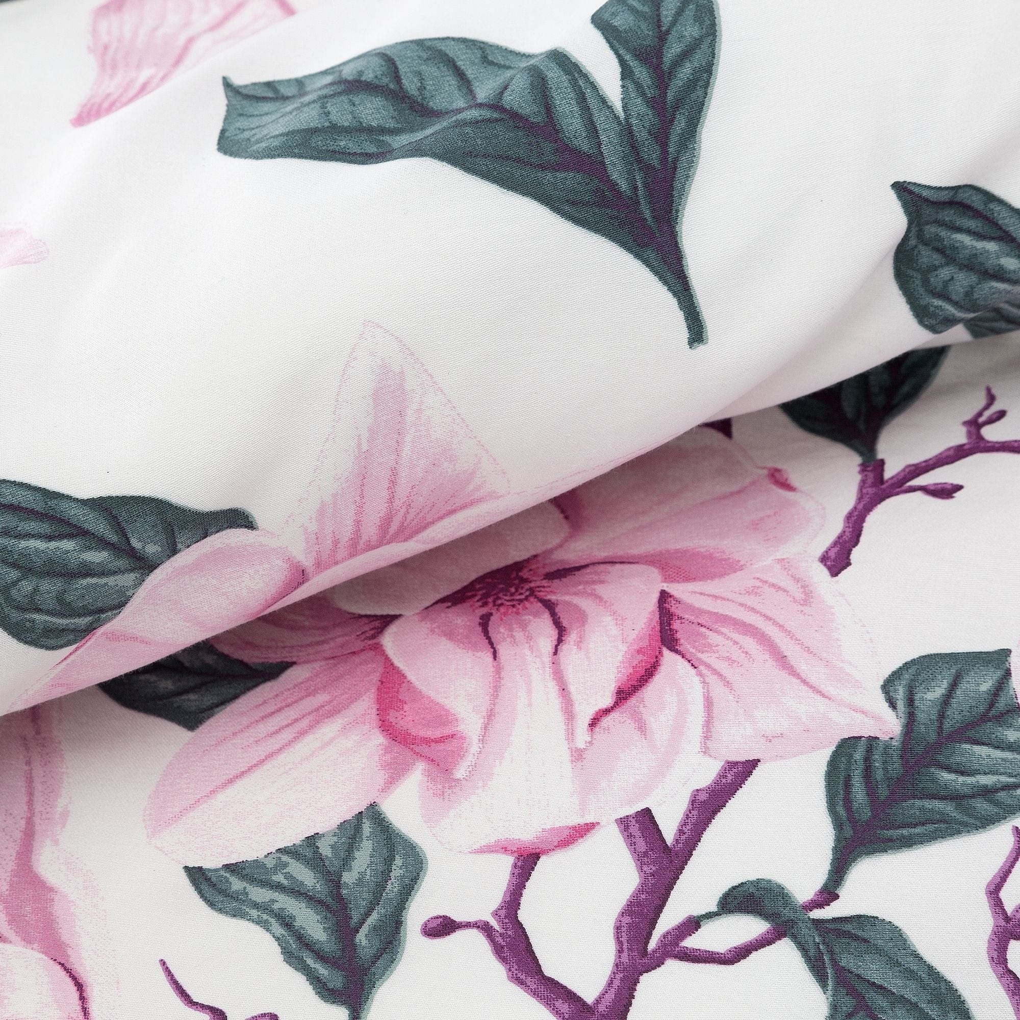 Lenjerie de pat din bumbac Satinat, Ella0 3 Alb / Roz, 140 x 200 cm (2)