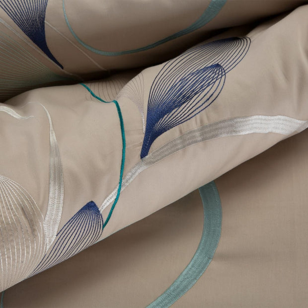 Lenjerie de pat din bumbac Satinat, Haft 1 Bej (2)