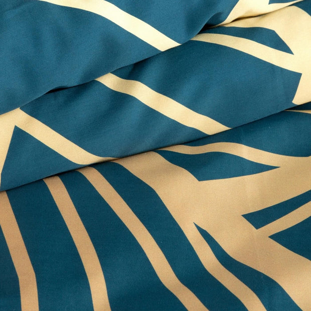 Lenjerie de pat din bumbac Satinat, Musa 3 Bleumarin / Auriu, 160 x 200 cm (2)