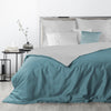 Lenjerie de pat din bumbac Satinat, Nova 3 Argintiu / Turcoaz (2)