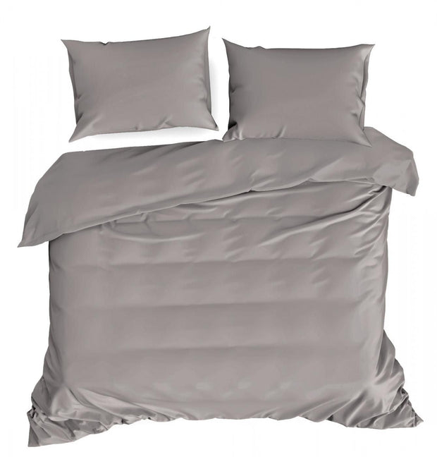 Lenjerie de pat din bumbac Satinat, Nova 3 Bej Inchis & ERFRNY-BEDLINEN-NOVA-3-DARK-BEIGE