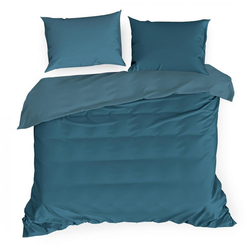 Lenjerie de pat din bumbac Satinat, Nova 3 Turcoaz & ERFRNY-BEDLINEN-NOVA-3-TURQUOISE