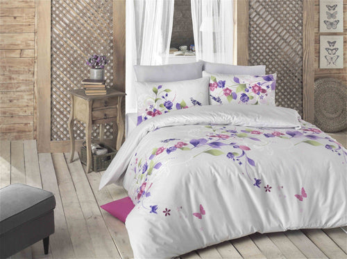 Asir Lenjerie de pat din bumbac, Scalie Multicolor, 160 x 220 cm