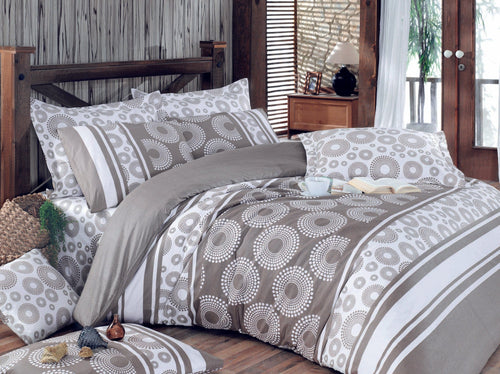 Asir Lenjerie de pat din bumbac, Sema Maro / Multicolor, 200 x 220 cm